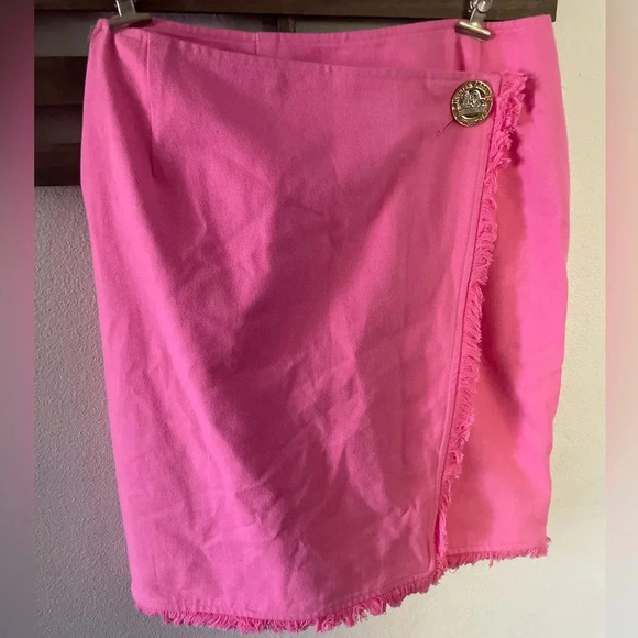 Emanuel Ungaro hot pink pencil skirt size 8 - Picture 1 of 6